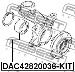 Подшипник ступицы DAC42820036-KIT DAC42820036-KIT FEBEST