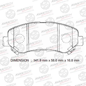 Колодки тормозные дисковые Avantech передние (противоскрипная пластина в компл.) AV654 AVANTECH