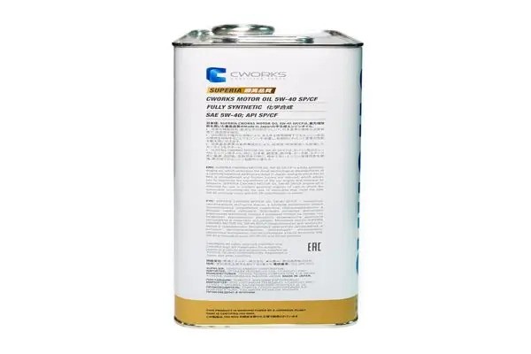 Масло моторное SUPERIA MOTOR OIL 5W-40 SP/CF 4L A13SR2004 A13SR2004 CWORKS