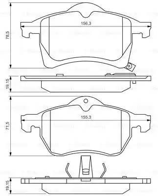 Колодки тормозные OPEL Astra G (1.8/2.2) 16V,Zafira A,B (1.6/1.8) передние (4шт. 0 986 424 457 BOSCH