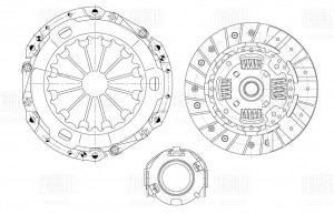 Сцепление в сборе Toyota Yaris (99-) 1.3i [1SZ-FE] (5MT) (с мех. муфт) (FR 1926) FR 1926 TRIALLI