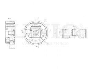 Опора двигателя задняя верхняя RMP-15016 UNIO