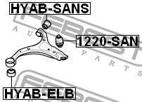 Сайлентблок рычага задний HYUNDAI SANTA FE II/III, KIA SORENTO 09- HYAB-SANS HYAB-SANS FEBEST