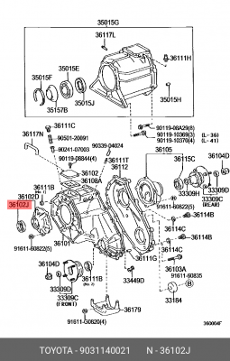 сальник к/в передний! 40x58x8\ Citroen C15, Peugeot 309 1.1-1.6 85-91 90311-40021 TOYOTA
