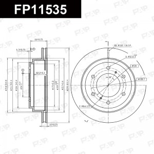 Тормозной диск с покрытием GEOMET FP11535 FP11535 FAP