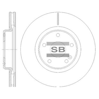 Диск тормозной GEELY Coolray SX11 (20-) передний (1шт.) SANGSIN SD8464 SANGSIN