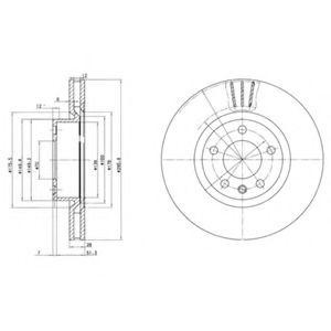 BG2742 диск тормозной передний!\ Opel Omega 2.0-3.0 94> BG2742 DELPHI