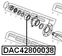 Подшипник ступицы DAC42800038 DAC42800038 FEBEST