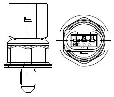 Датчик давления топлива для а/м VAG A8 (09-)/A6 (10-) 3.0TFSi (FPS 0021) FPS 0021 START VOLT