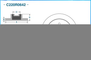Тормозной диск задний C220R0642 C220R0642 CWORKS
