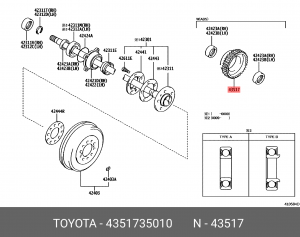 Ротор ABS  43517-35010 43517-35010 TOYOTA