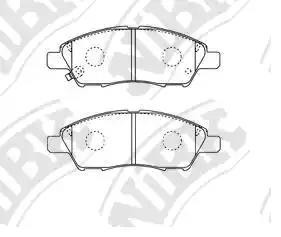 Колодки тормозные NISSAN Bluebird Sylphy (06-) дисковые передние (4шт.) NIBK PN0397 NIBK
