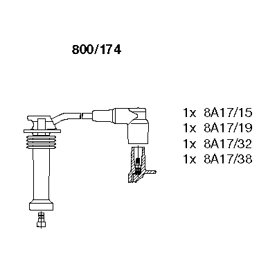 к-кт проводов!\ Ford Fiesta/Focus, Mazda 2/6, Volvo S40/V50 95> 800174 BREMI