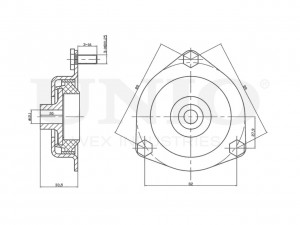Опора амортизатора передняя RMP-13101 UNIO