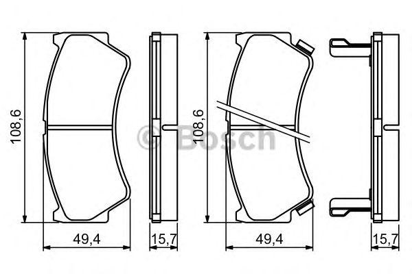 Колодки тормозные SUZUKI Baleno передние (4шт.) BOSCH 0 986 494 234 BOSCH