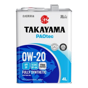 Масло моторное TAKAYAMA PAOtec GF-6A/SP 0W20 синт.4л 101140 TAKAYAMA