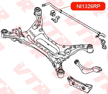 Полиуретановая втулка амортизатора задней подвески (d 20) CI1001RP NI1326RP VTR