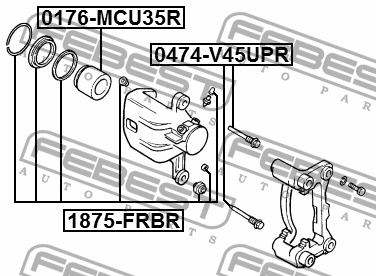 Ремкомплект задн суппорта OPEL FRONTERA B 1998-2004 1875-FRBR 1875-FRBR FEBEST