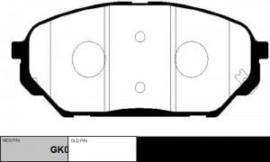 Колодки тормозные HYUNDAI iX 55 2006 ~ 2014 / Veracruz 2006 ~ 2015 перед прав.ле GK0493 CTR