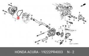 Прокладка насоса водяного 19222-PR4-003 19222PR4003 HONDA