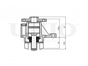 Помпа водяная WAP-10057 UNIO