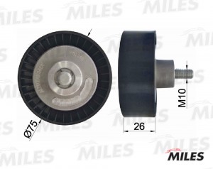 Ролик ремня приводного BMW E60/65 2.0/2.5/3.0 03- (INA 532034310) AG03103 AG03103 MILES