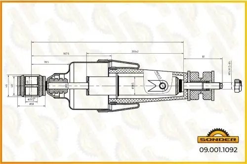 Амортизатор кабины DAF о.н 1265281 — 2 года безусловной гарантии 090011092 SONDER