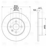 Диск торм. Opel Meriva A (03-)/Combo (05-) зад. d=264 (окраш.) (DF 210209)  2шт DF 210209 TRIALLI