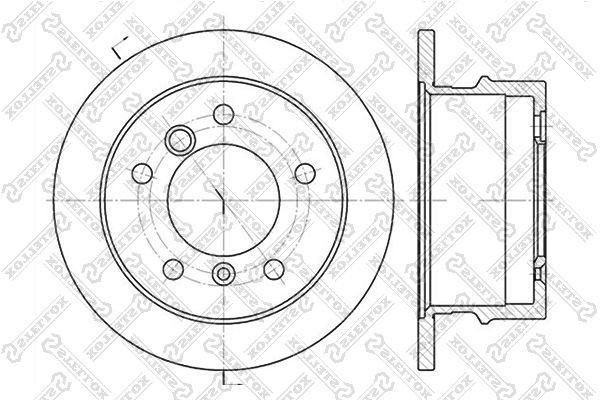 диск торм. зад. ! \ MB Sprinter, VW LT 2.1-2.7D 94> 6020-3337-SX STELLOX