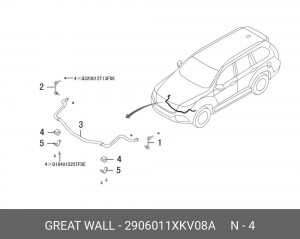 Втулка стабилизатора HAVAL H9 переднего OE 2906011XKV08A GREAT WALL