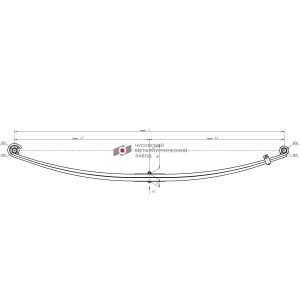 РЕССОРА ПЕРЕДНЯЯ 4238-2902012 42382902012 OMK AUTO