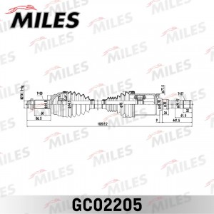 Привод в сборе правый BMW X5 E70 / X6 E71- (GKN 305729) GC02205 GC02205 MILES