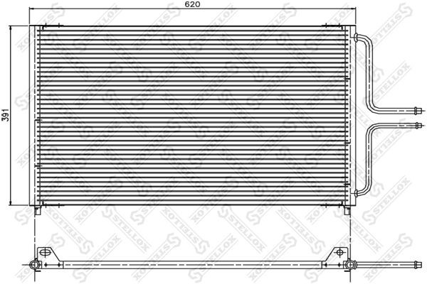 радиатор конд.\ Renault Laguna 1.8-3.0/2.2D 94> 10-45200-SX STELLOX