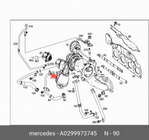САЛЬНИК. A 029 997 37 45 MERCEDES BENZ