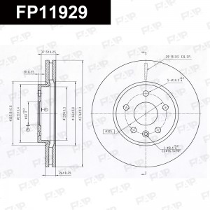 Тормозной диск с покрытием GEOMET FP11929 FP11929 FAP