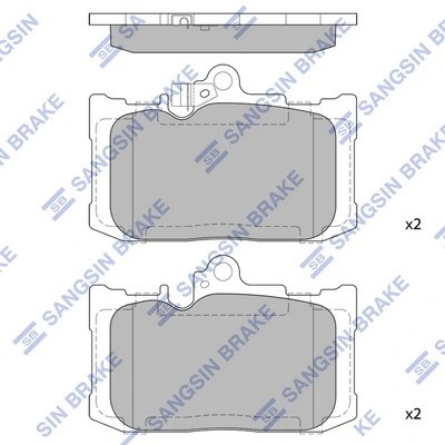 Тормозная колодка SP4552 SP4552 SANGSIN