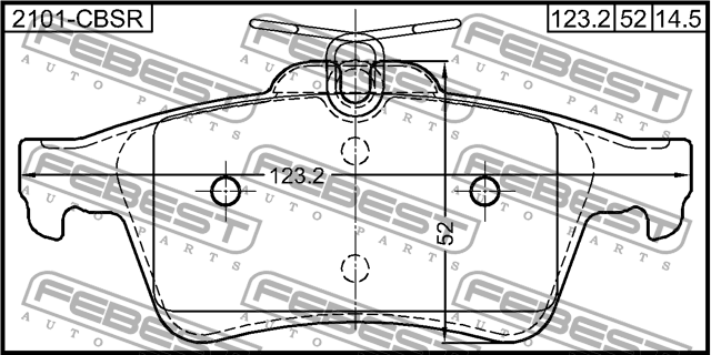Колодки тормозные задние FORD FOCUS II CB4 2008-2011 2101-CBSR 2101-CBSR FEBEST