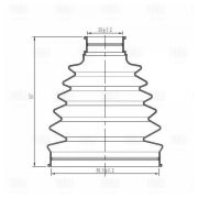 Пыльник ШРУСа Jeep Grand Cherokee (04-) 3.6i (наруж.компл: хомуты/смазка) (CR) ( FG899 TRIALLI