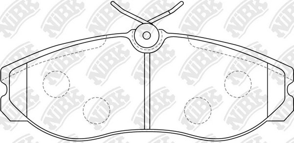 Колодки тормозные NISSAN Serena (92-00),Terrano (93-02) передние (4шт.) NIBK PN2213 NIBK