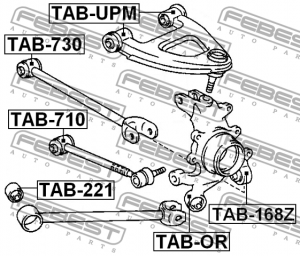 Сайлентблок задн тяги TOYOTA CRESTA GX90,JZX9#,LX90,SX90 199­2.10-1996.09 TAB-71 TAB-710 FEBEST