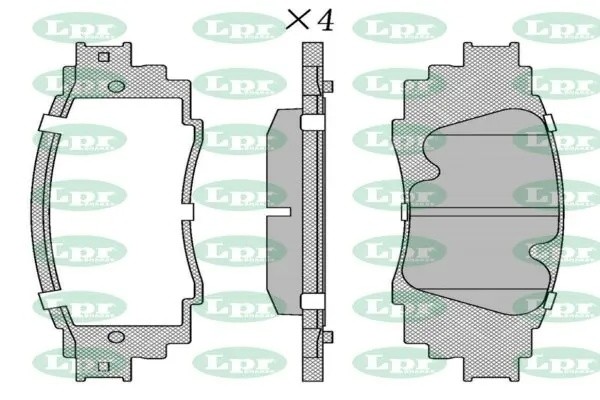 Колодки тормозные дисковые задн TOYOTA CAMRY, RAV-4, C-HR, LEXUS RX 15- 05P2220 05P2220 LPR