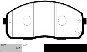 Колодки тормозные HYUNDAI Starex 1998 ~ 2004 / H1 1997 ~ 2007 / H100 Truck 2006  GK0483 CTR