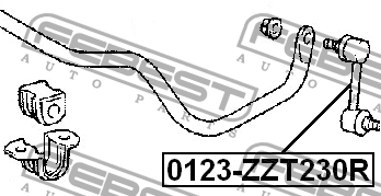 тяга стабилизатора заднего!\ Toyota Celica 99> 0123-ZZT230R FEBEST