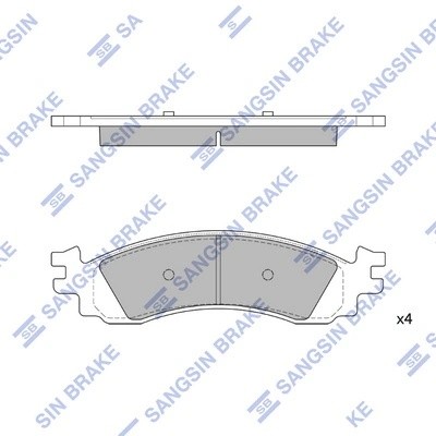Колодки тормозные дисковые Ford Explorer 06-10/Taurus 11, Mercury Mountaineer 06 SP1510 SANGSIN