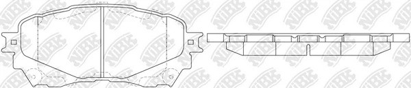 Колодки тормозные дисковые MAZDA 6 2013 PN25002 PN25002 NIBK