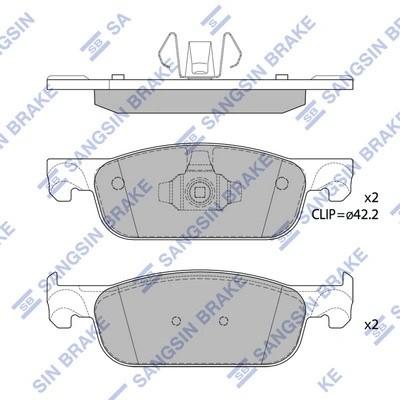 Колодки тормозные RENAULT LOGAN 12- перед. SP4054 SP4054 SANGSIN