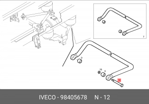 болт! cтойки стабилизатора М20\ Iveco 98405678 IVECO