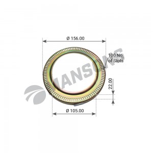 Кольцо АБС BPW (152xo156x22 z=100) MANSONS 300337 MANSONS