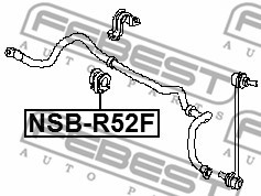 Втулка стабилизатора передняя NISSAN PATHFINDER R52 2012- NSB-R52F NSB-R52F FEBEST