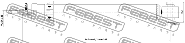 Амортизатор задний GAS.TWIN TUBE 12110-006R 12110-006R FEBEST